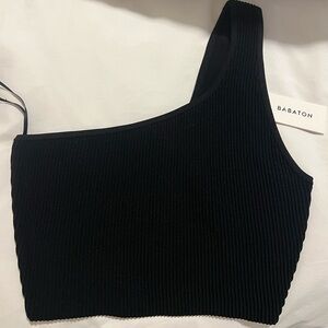 Aritzia Babaton Black One-Shoulder Top size S BNWT